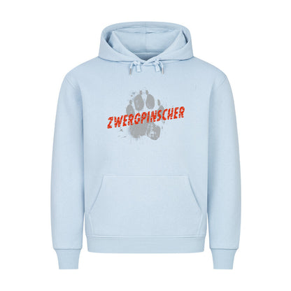 Premium Hoodie "Zwergpinscher - PAW" Babyblau – hunde-shirt.de