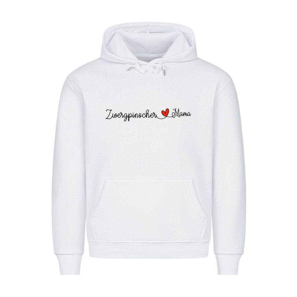 Premium Hoodie "Zwergpinscher - Mama" Weiß – hunde-shirt.de