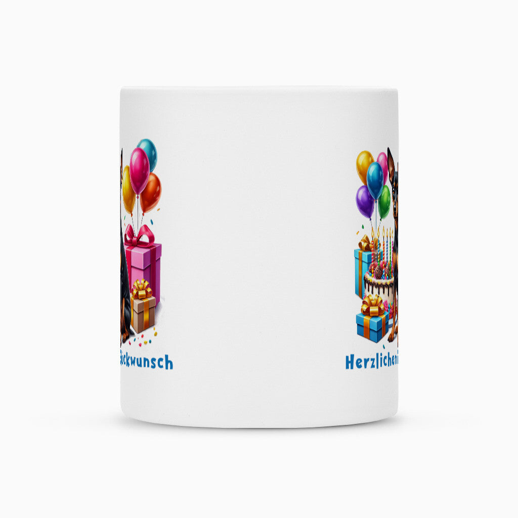 Tasse "Zwergpinscher - Herzlichen Glückwunsch" – hunde-shirt.de