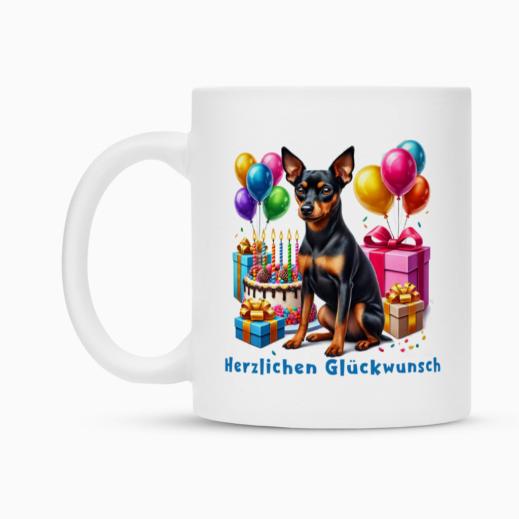 Tasse "Zwergpinscher - Herzlichen Glückwunsch" – hunde-shirt.de