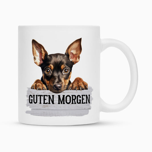 Tasse "Zwergpinscher - Guten Morgen" Weiß – hunde-shirt.de