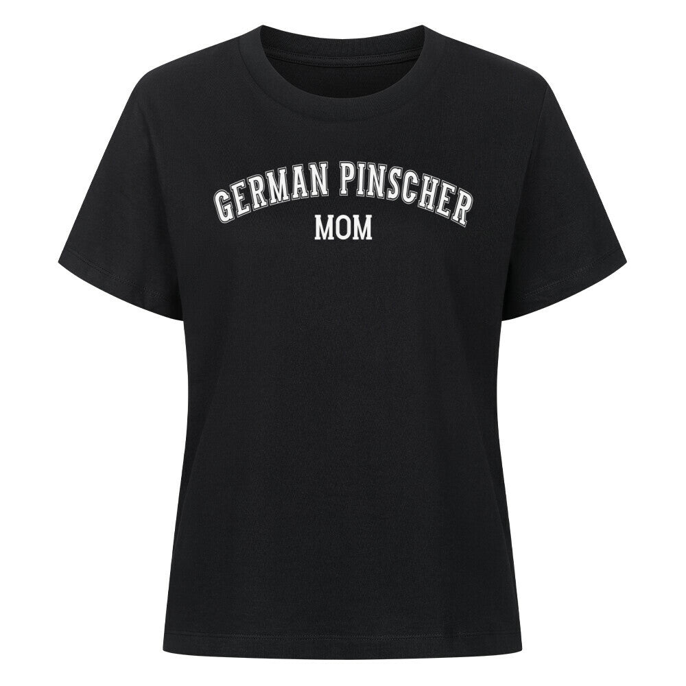 Premium Damen-Shirt "German Pinscher - MOM" Schwarz – hunde-shirt.de