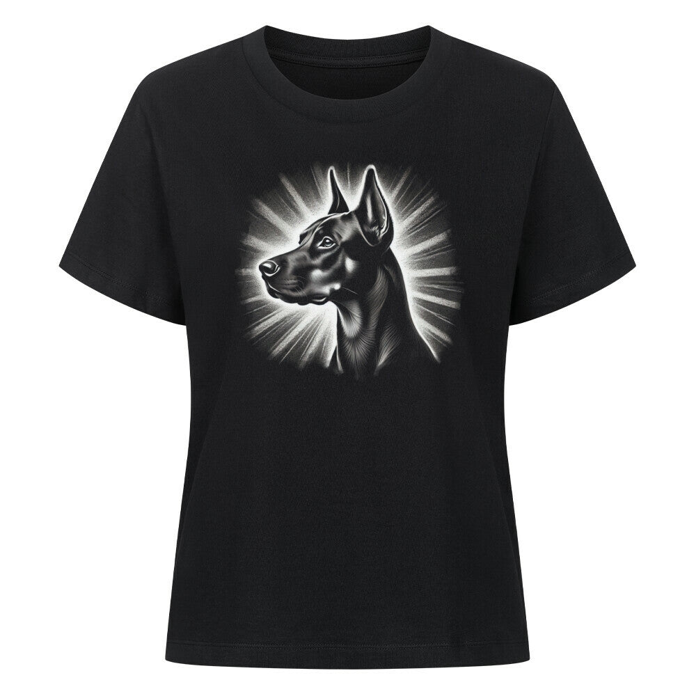 Premium Damen-Shirt "Deutscher Pinscher - Shine" Schwarz – hunde-shirt.de