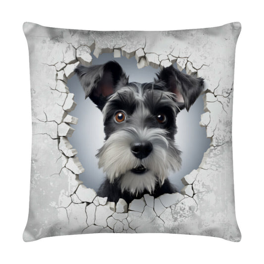 Kissen "Zwergschnauzer - Ich bin´s!" Weiß – hunde-shirt.de