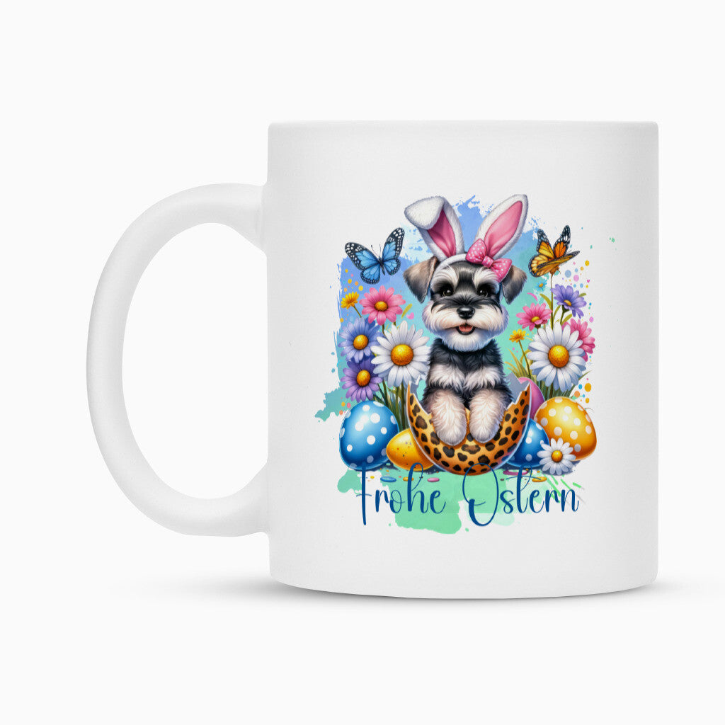 Tasse "Zwergschnauzer - Frohe Ostern" – hunde-shirt.de