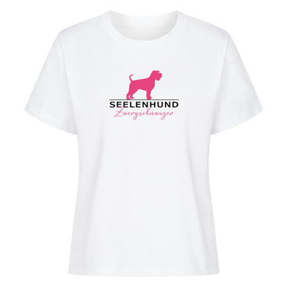 Premium Damen-Shirt "Zwergschnauzer - Seelenhund" Weiß – hunde-shirt.de