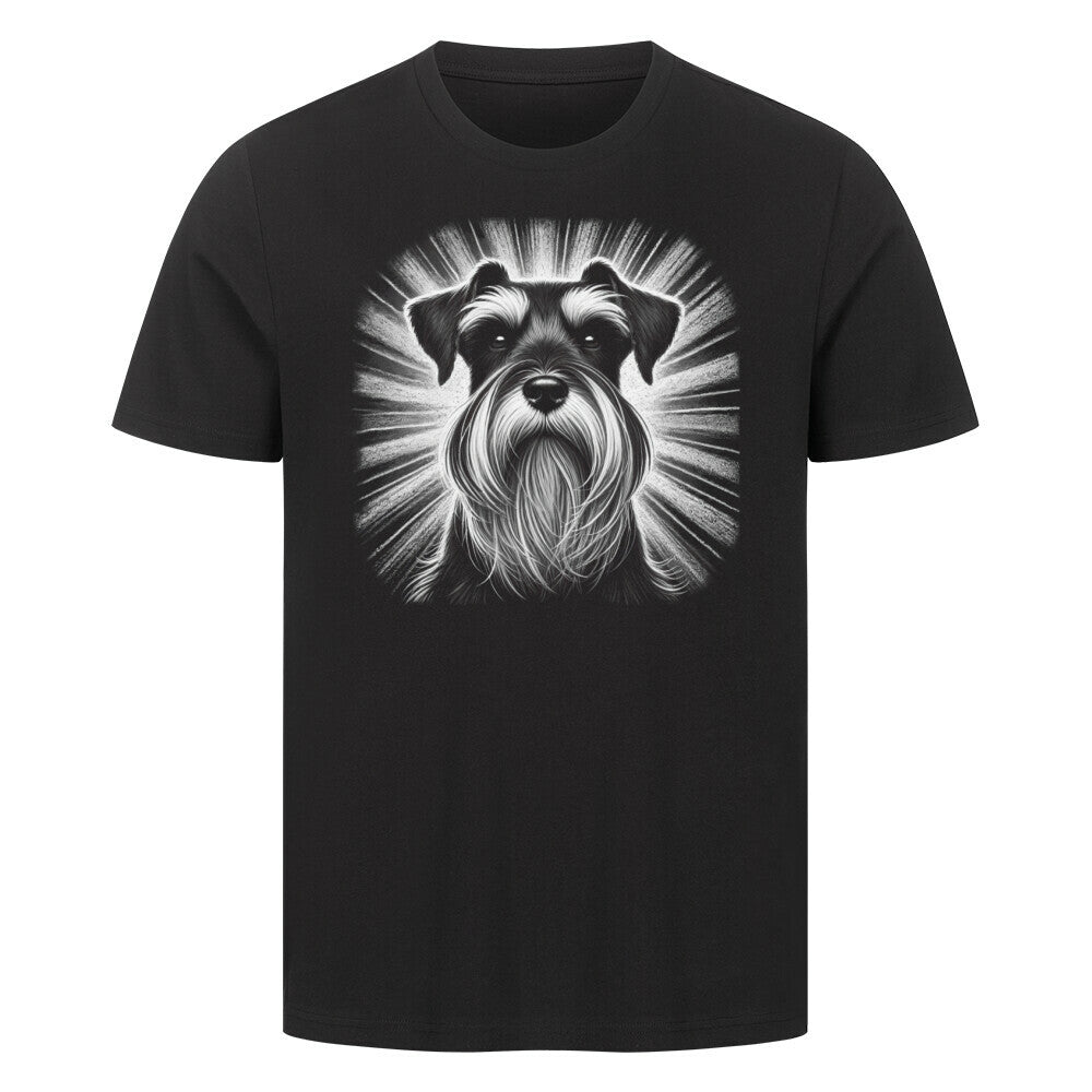 Premium T-Shirt "Zwergschnauzer - Bright" Schwarz – hunde-shirt.de