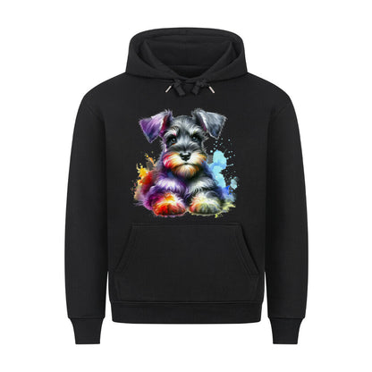 Premium Hoodie "Zwergschnauzer - Colour" Schwarz – hunde-shirt.de