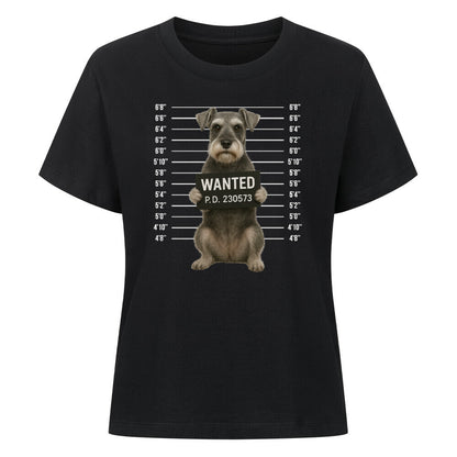 Premium Damen-Shirt "Zwergschnauzer - WANTED" Schwarz – hunde-shirt.de