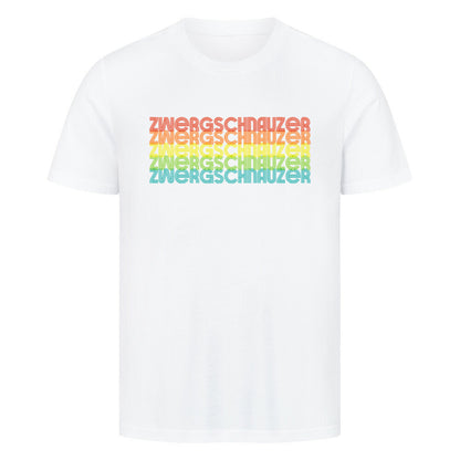 Premium T-Shirt "Zwergschnauzer - RETRO" Weiß – hunde-shirt.de