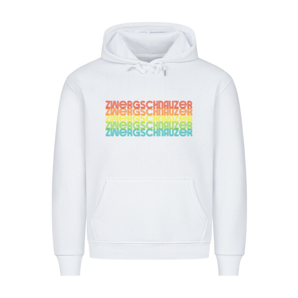 Premium Hoodie "Zwergschnauzer - RETRO" Weiß – hunde-shirt.de