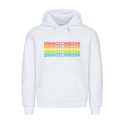 Premium Hoodie "Zwergschnauzer - RETRO" Weiß – hunde-shirt.de
