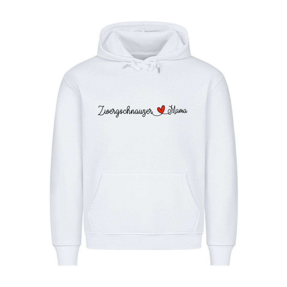 Premium Hoodie "Zwergschnauzer - Mama" Weiß – hunde-shirt.de