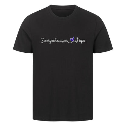 Premium T-Shirt "Zwergschnauzer - Papa" Schwarz – hunde-shirt.de