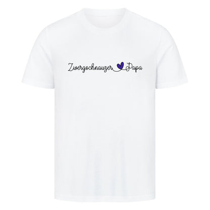 Premium T-Shirt "Zwergschnauzer - Papa" Weiß – hunde-shirt.de