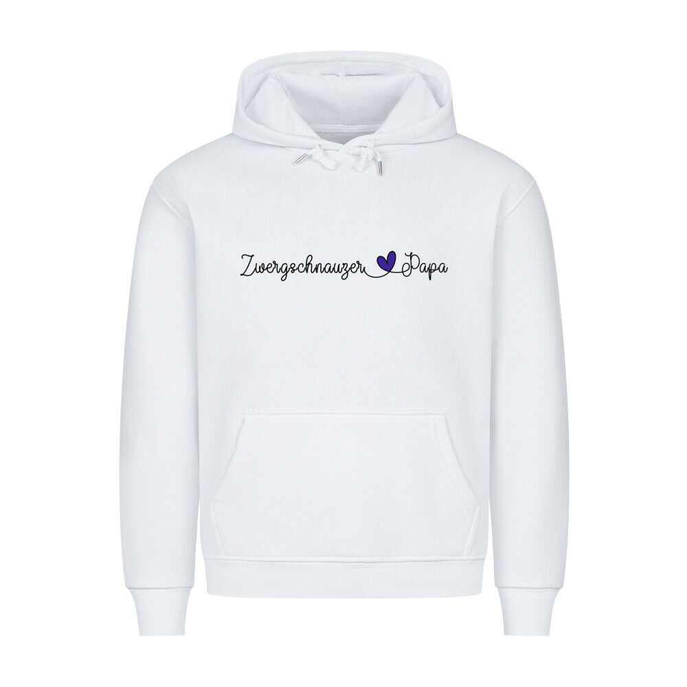 Premium Hoodie "Zwergschnauzer - Papa" Weiß – hunde-shirt.de