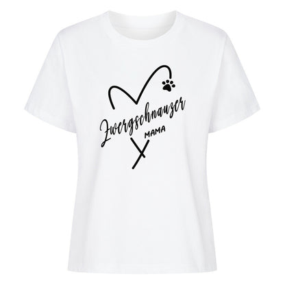 Premium Damen-Shirt "Zwergschnauzer - MAMA" Weiß – hunde-shirt.de
