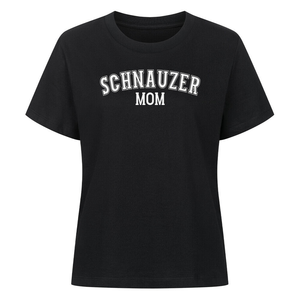 Premium Damen-Shirt "Schnauzer - MOM" Schwarz – hunde-shirt.de