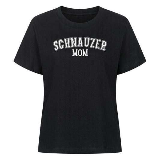 Premium Damen-Shirt "Schnauzer - MOM" Schwarz – hunde-shirt.de