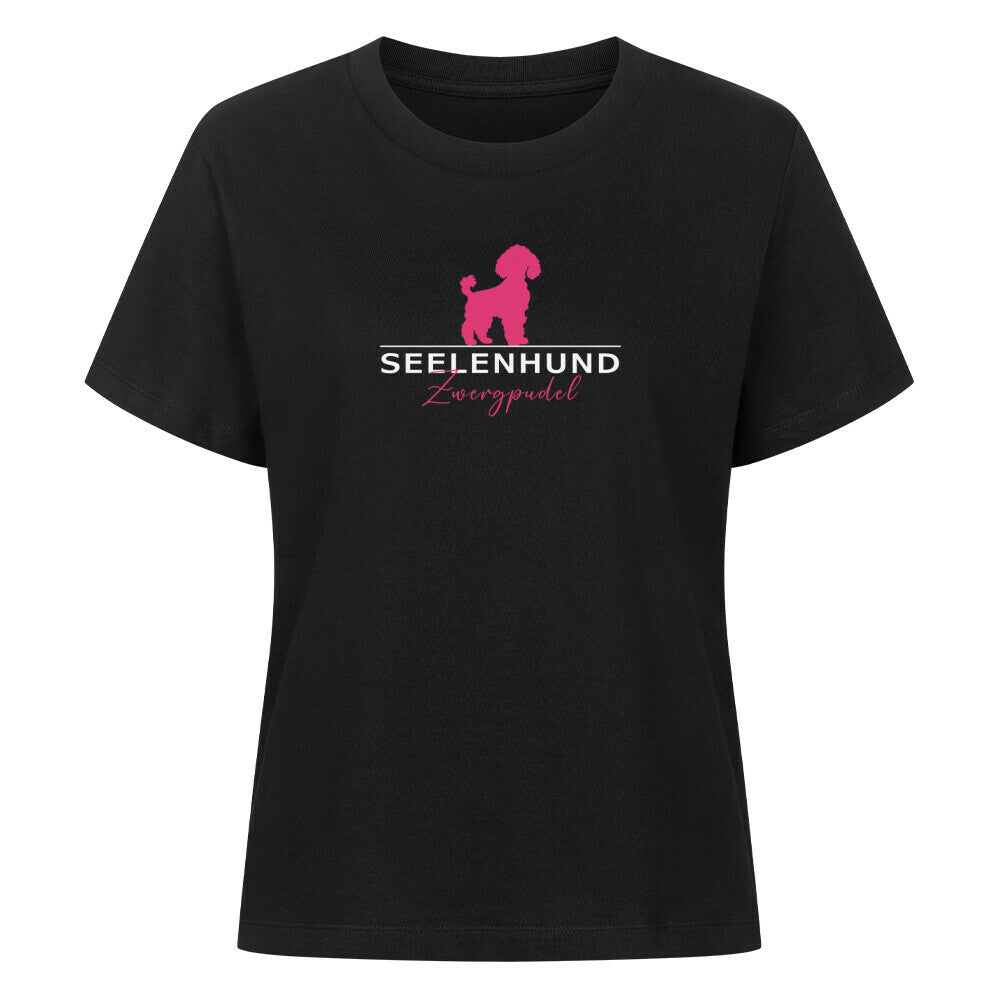 Premium Damen-Shirt "Zwergpudel - Seelenhund" Schwarz – hunde-shirt.de