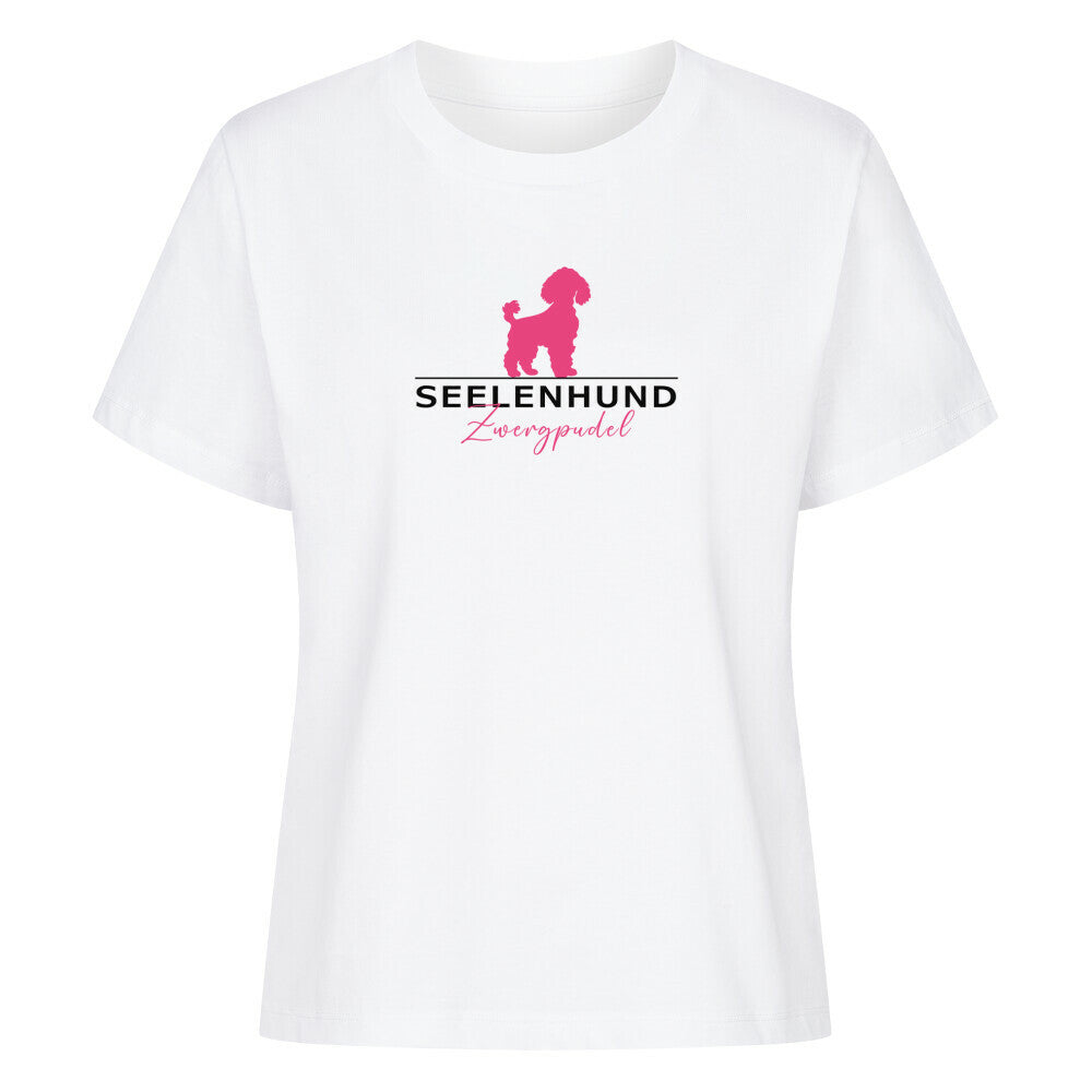 Premium Damen-Shirt "Zwergpudel - Seelenhund" Weiß – hunde-shirt.de