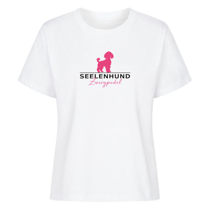 Premium Damen-Shirt "Zwergpudel - Seelenhund" Weiß – hunde-shirt.de