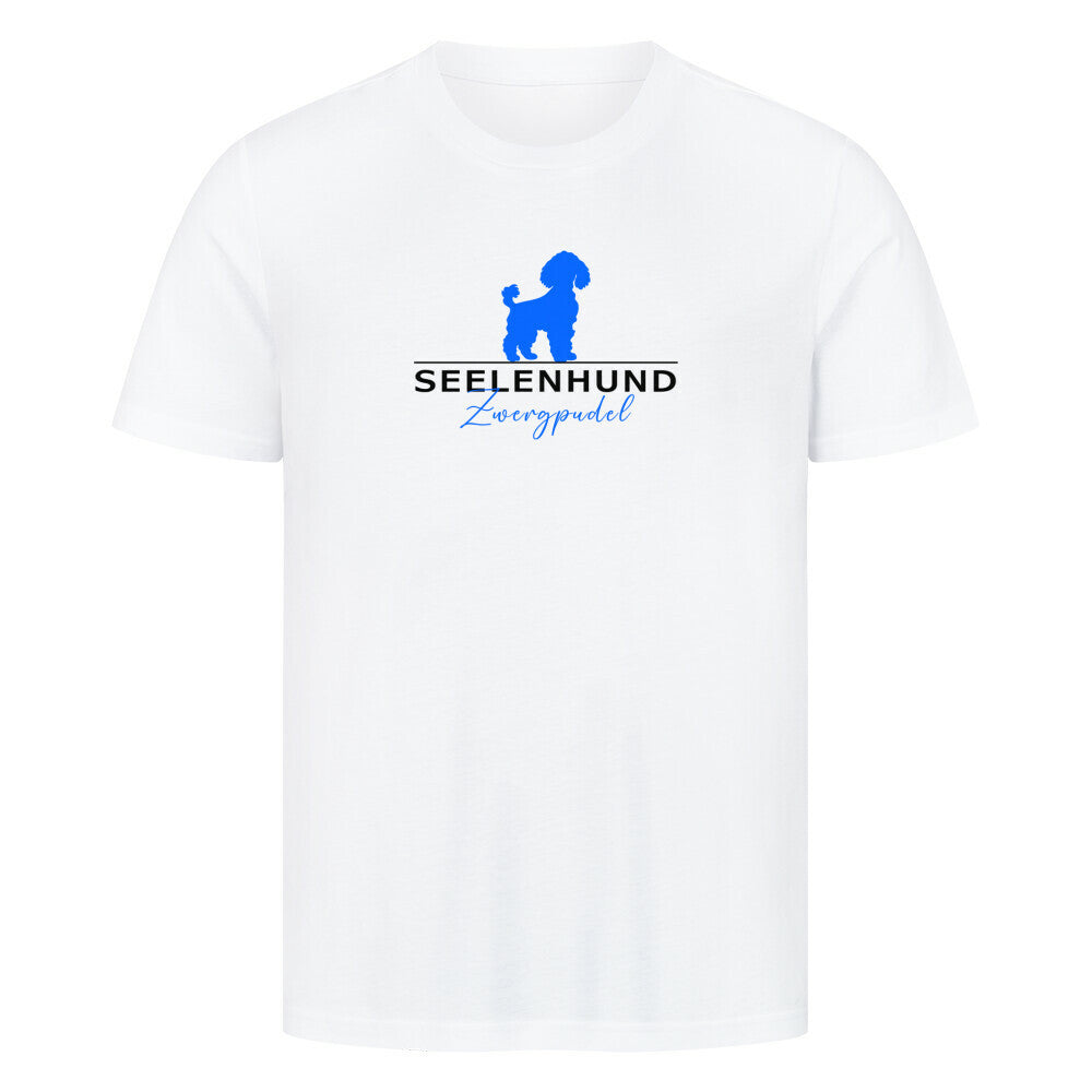 Premium T-Shirt "Zwergpudel - Seelenhund" Weiß – hunde-shirt.de