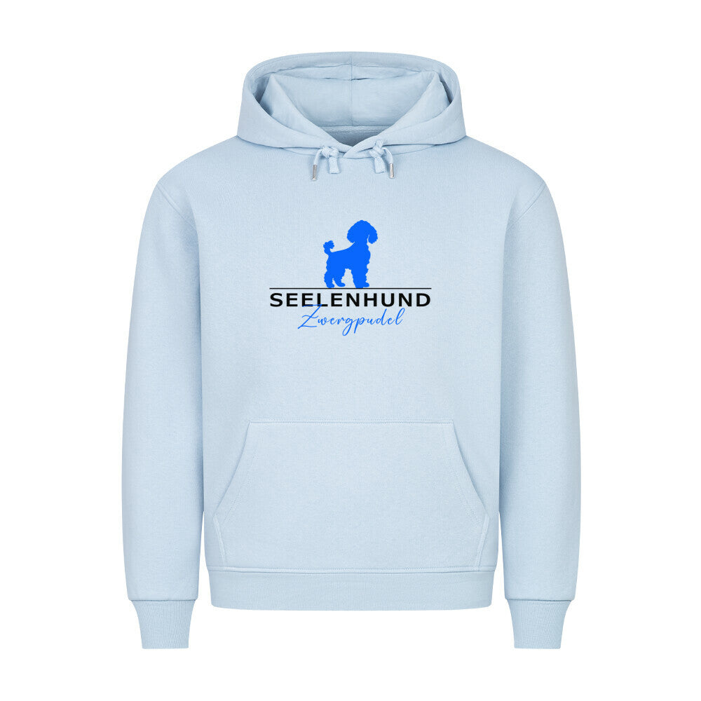 Premium Hoodie "Zwergpudel - Seelenhund" Babyblau – hunde-shirt.de