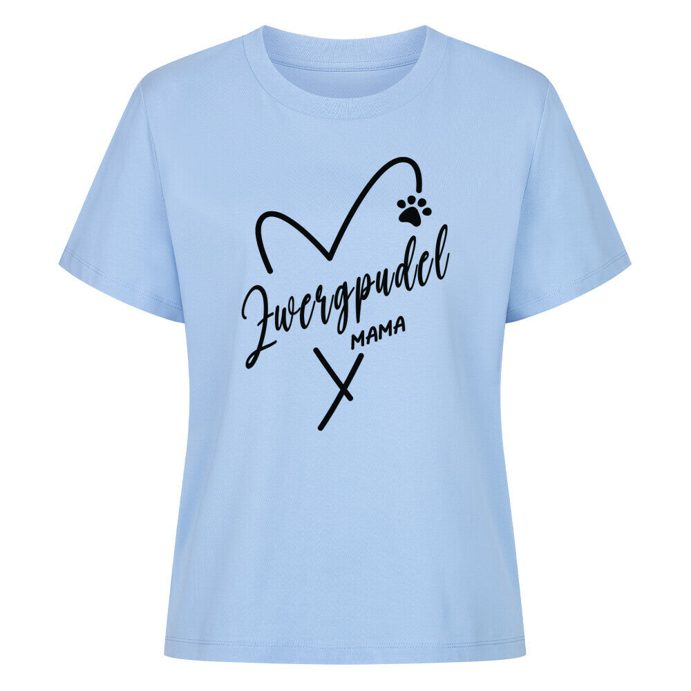 Premium Damen-Shirt "Zwergpudel - MAMA" Sky Blue – hunde-shirt.de