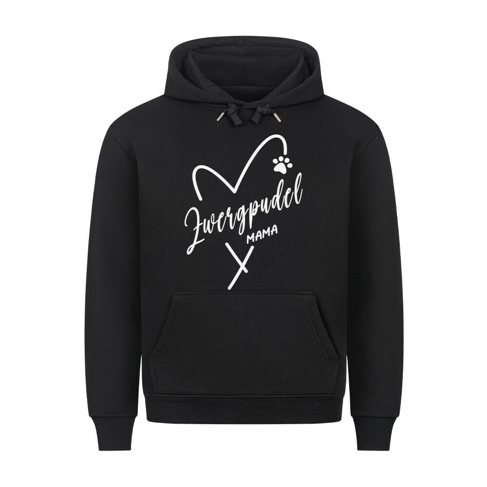 Premium Hoodie "Zwergpudel - MAMA" Schwarz – hunde-shirt.de