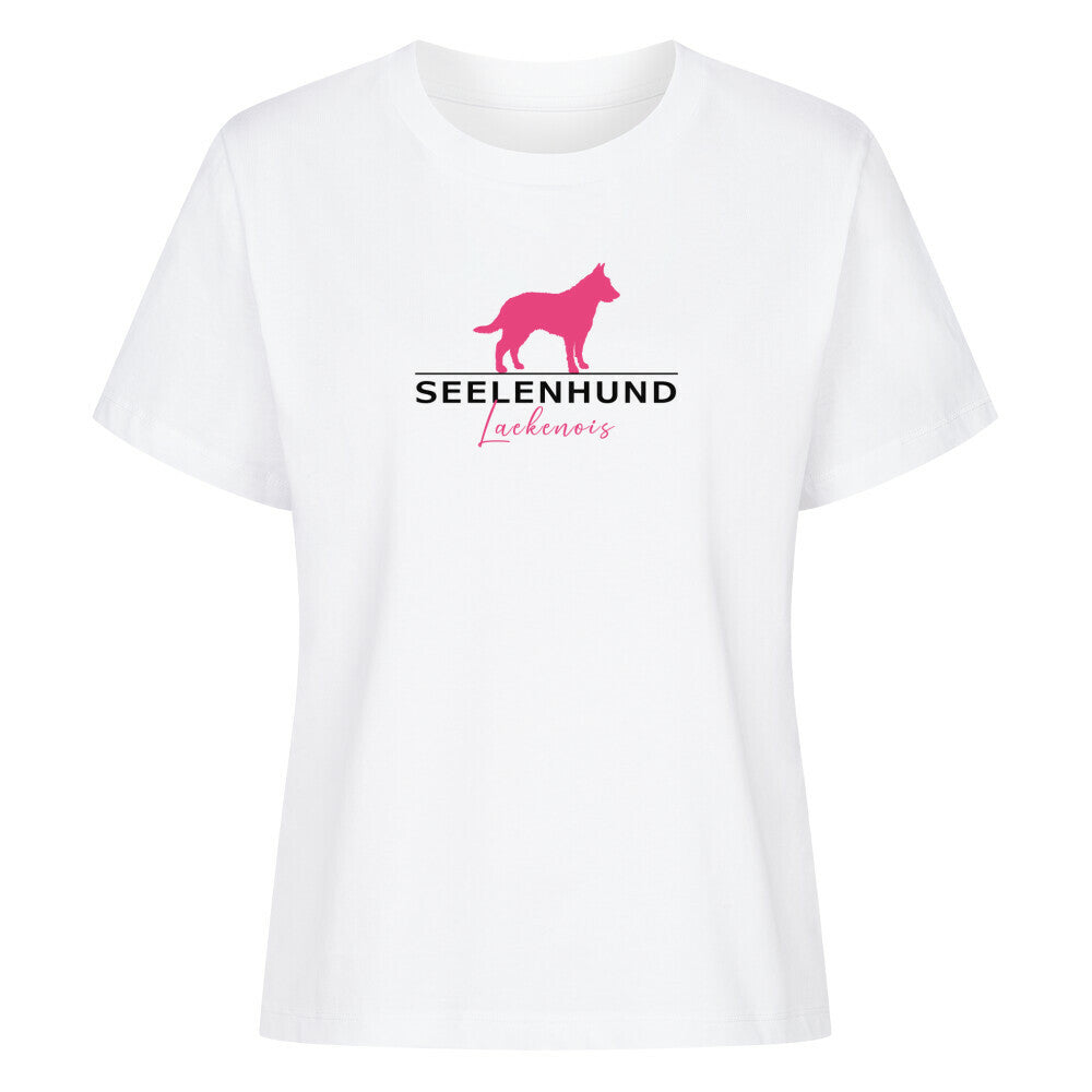 Premium Damen-Shirt "Laekenois - Seelenhund" Weiß – hunde-shirt.de