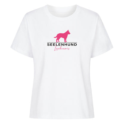 Premium Damen-Shirt "Laekenois - Seelenhund" Weiß – hunde-shirt.de