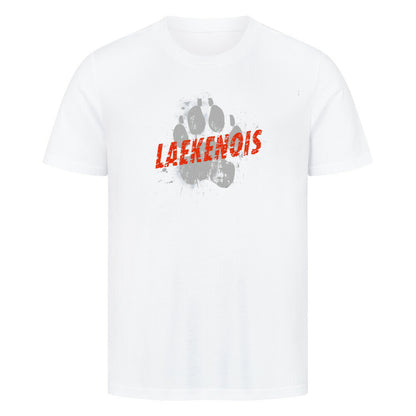 Premium T-Shirt "Laekenois - PAW" Weiß – hunde-shirt.de
