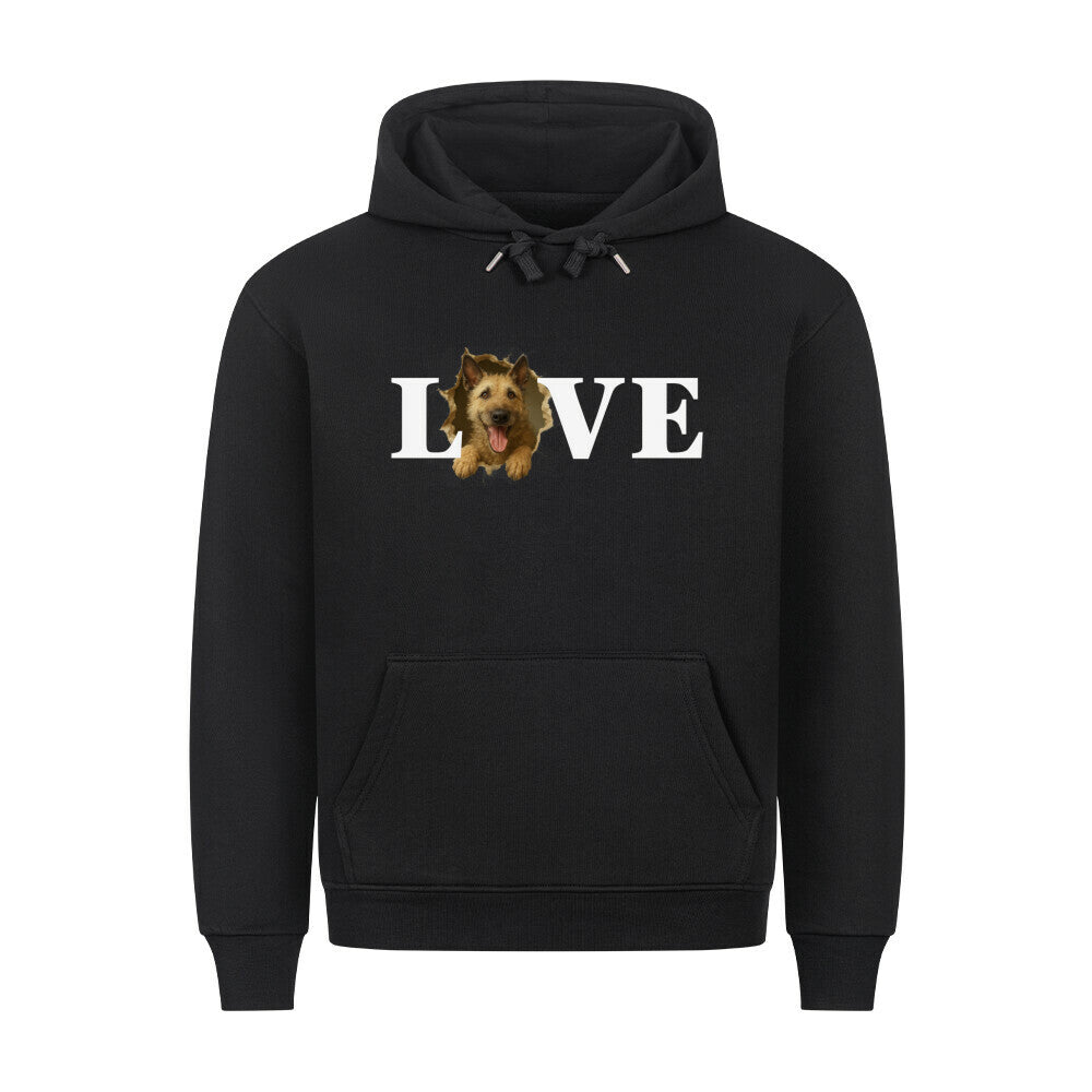 Premium Hoodie "Laekenois - LOVE" Schwarz – hunde-shirt.de