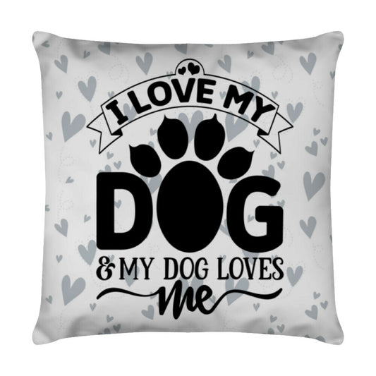 Kissen "I love my Dog..." Weiß – hunde-shirt.de