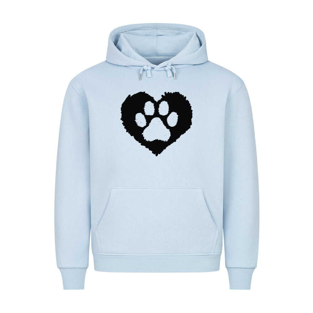 Premium Hoodie "Hundeliebe" Babyblau – hunde-shirt.de