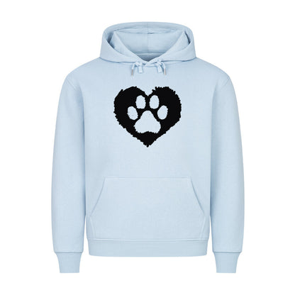 Premium Hoodie "Hundeliebe" Babyblau – hunde-shirt.de