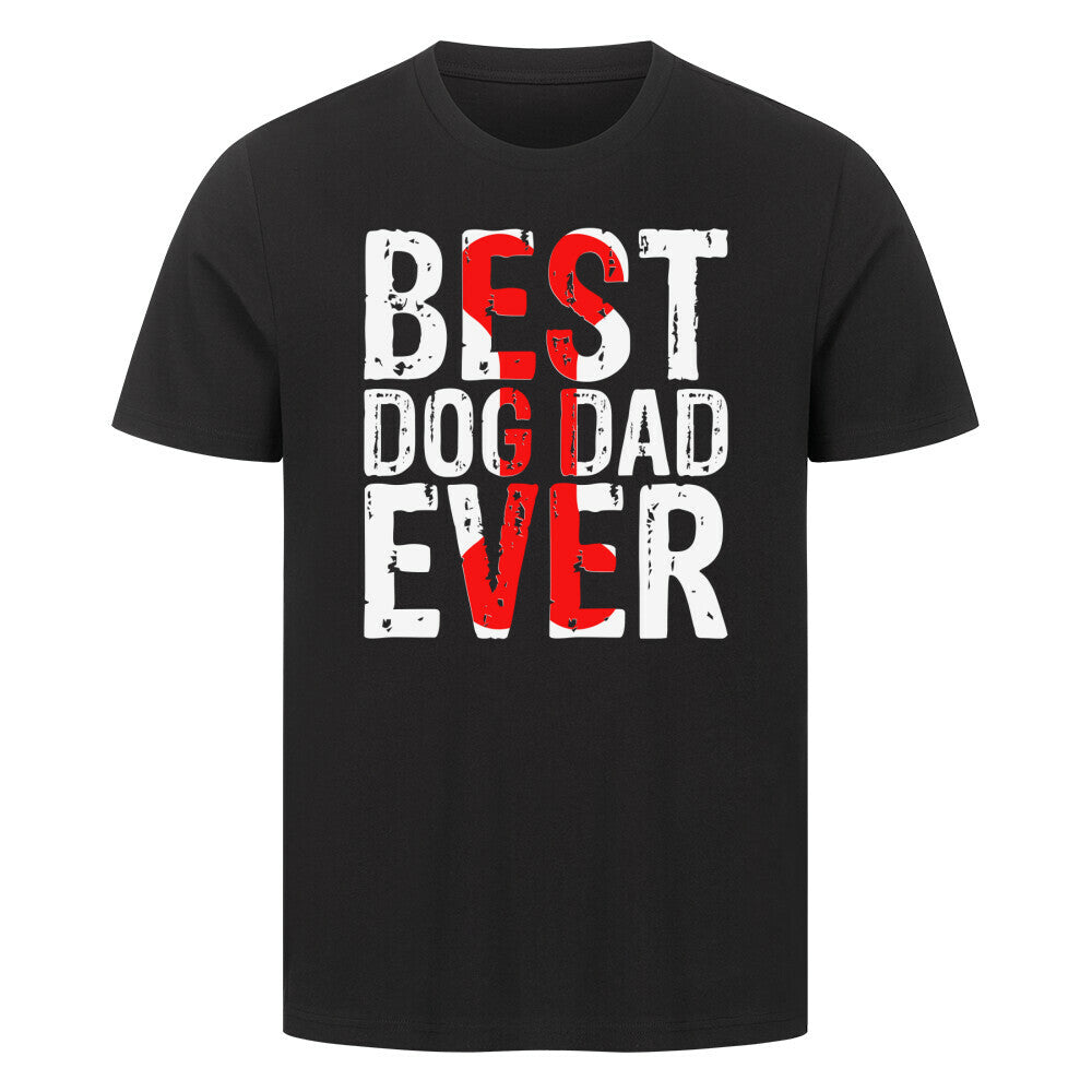 Premium T-Shirt "Best Dog DAD ever" Schwarz – hunde-shirt.de