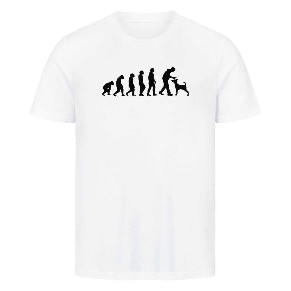 Premium T-Shirt "Evolution" Weiß – hunde-shirt.de