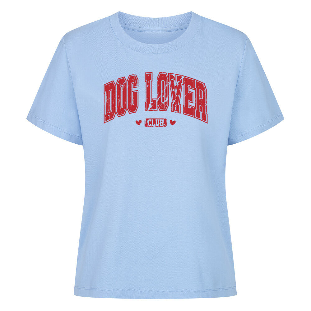 Premium Damen-Shirt "DOG LOVER CLUB" Sky Blue – hunde-shirt.de