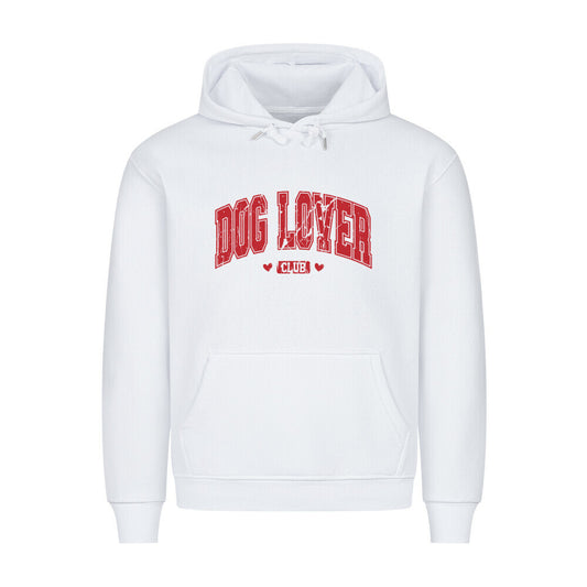 Premium Hoodie "DOG LOVER CLUB" Weiß – hunde-shirt.de