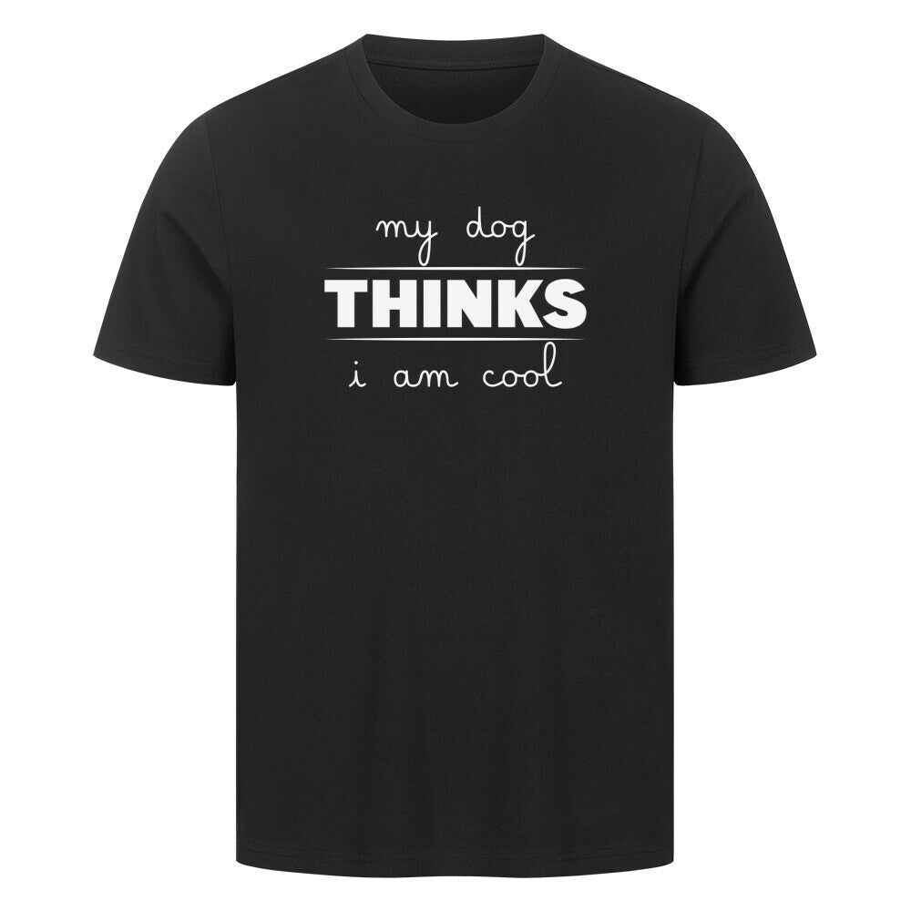 Premium T-Shirt "My dog thinks..." Schwarz – hunde-shirt.de