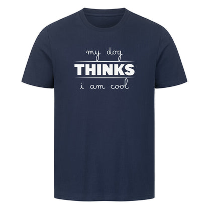 Premium T-Shirt "My dog thinks..." French Navy – hunde-shirt.de
