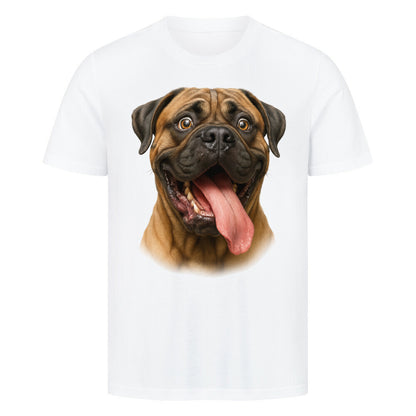 Premium T-Shirt "Bullmastiff - Crazy" Weiß – hunde-shirt.de