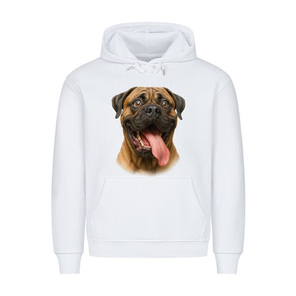 Premium Hoodie "Bullmastiff - Crazy" Weiß – hunde-shirt.de
