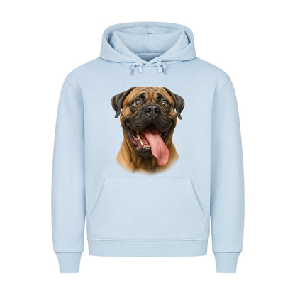 Premium Hoodie "Bullmastiff - Crazy" Babyblau – hunde-shirt.de