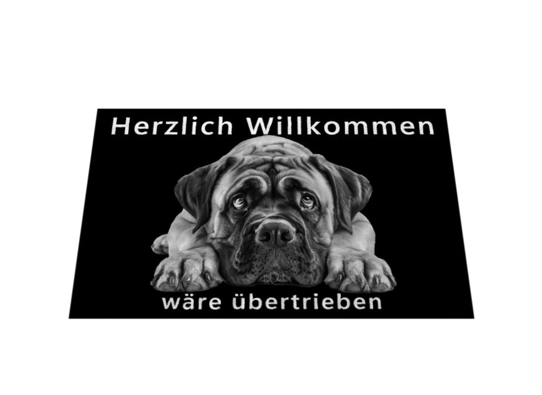 Fußmatte "Bullmastiff - Übertrieben..." – hunde-shirt.de