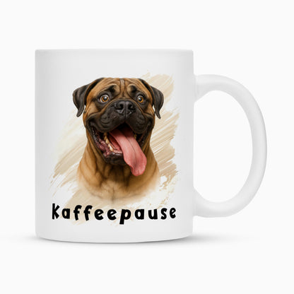 Tasse "Bullmastiff - Kaffeepause" Weiß – hunde-shirt.de