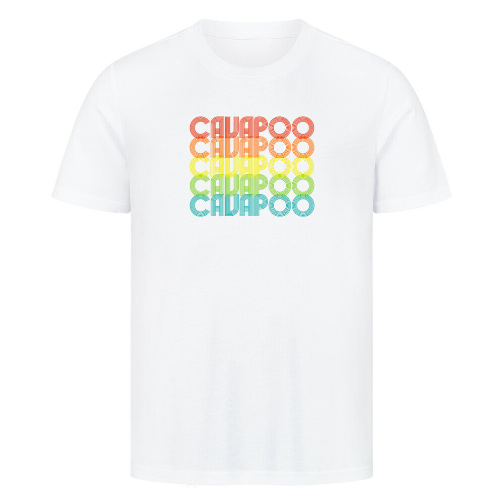 Premium T-Shirt "Cavapoo - RETRO" Weiß – hunde-shirt.de