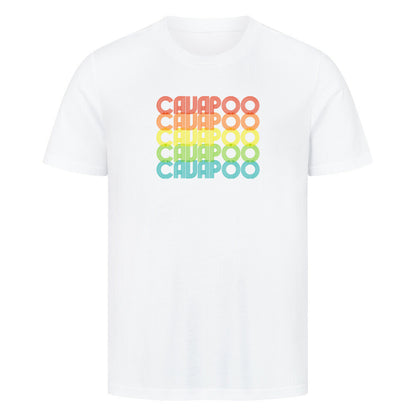 Premium T-Shirt "Cavapoo - RETRO" Weiß – hunde-shirt.de